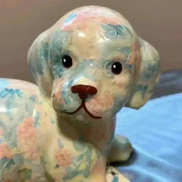 Handmade Glazed  Puppy Figurine - Picture 2 of 8